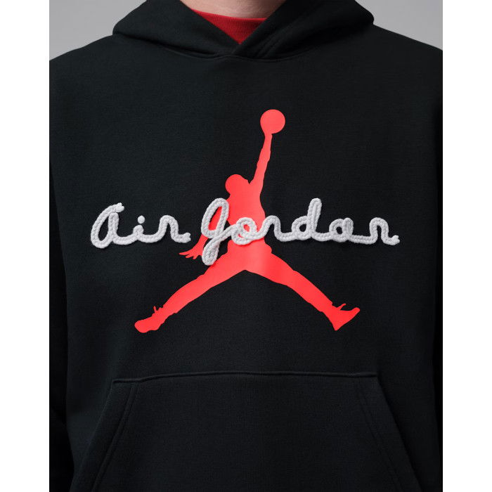 Sweat à capuche Jordan Brooklyn Fleece AJ6 black Infrared