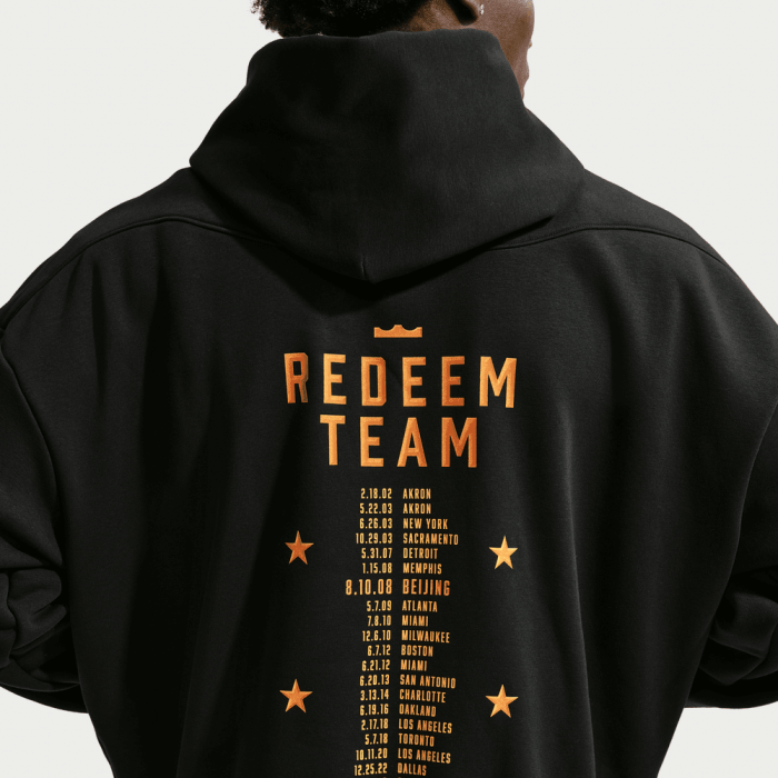 Sweat à capuche Nike Lebron James Brush PO Or black