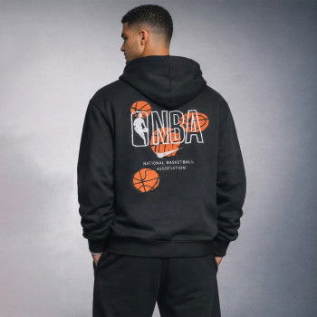 Sweat à capuche oversize Nike NBA Team 31 Club Premium black brilliant orange