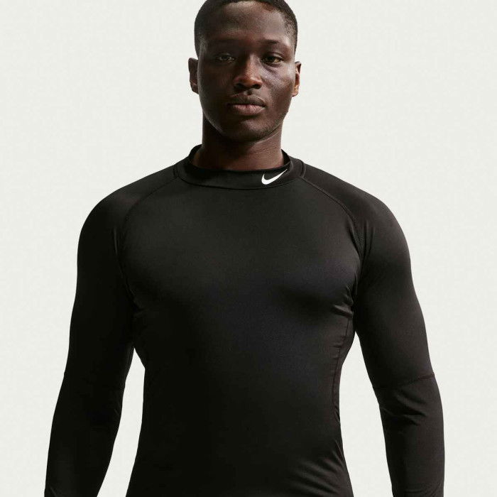 Tee-shirt compression à manches longues Nike Pro Mock-Neck black