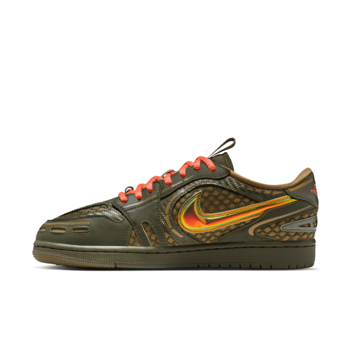 Air Jordan 1 Low Method Of Make brown kelp/cargo khaki-lt wild mango