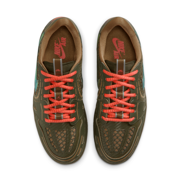 Air Jordan 1 Low Method Of Make brown kelp/cargo khaki-lt wild mango