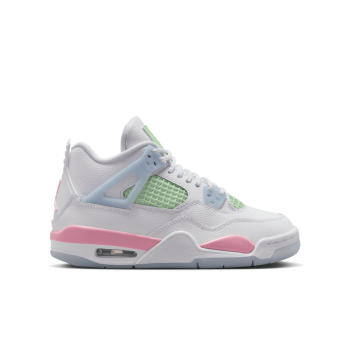 Air Jordan 4 Retro enfant white/med soft pink-half blue GS