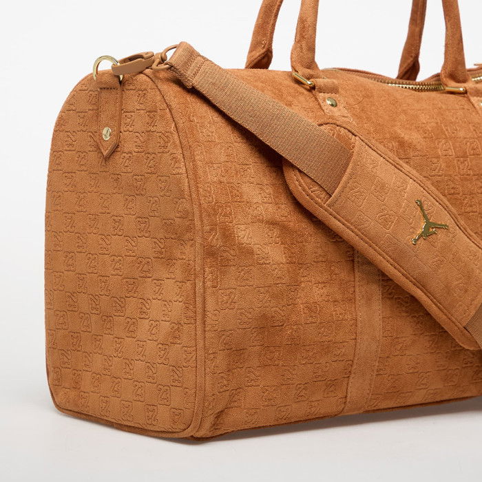 Sac Jordan Jam Suede Monogram Duffle Cognac