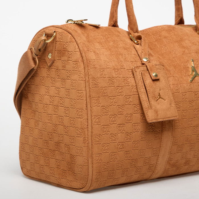 Sac Jordan Jam Suede Monogram Duffle Cognac