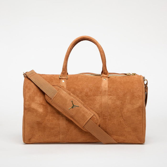 Sac Jordan Jam Suede Monogram Duffle Cognac