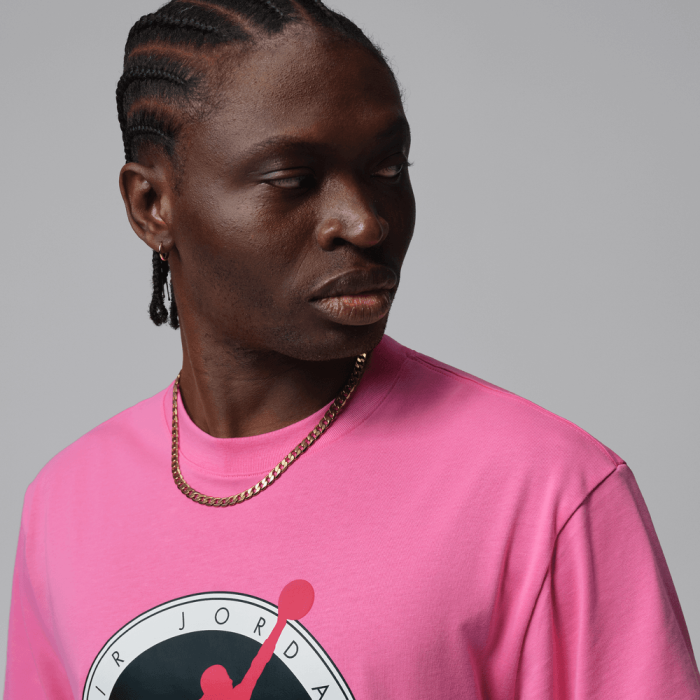 T-shirt Jordan Flight Club Logo pinksicle/university red