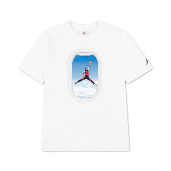 T-shirt Jordan Air Plane Window Enfant white