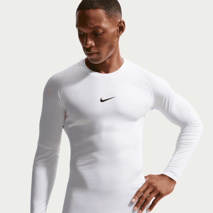 T-Shirt manches longues Nike Pro white/black