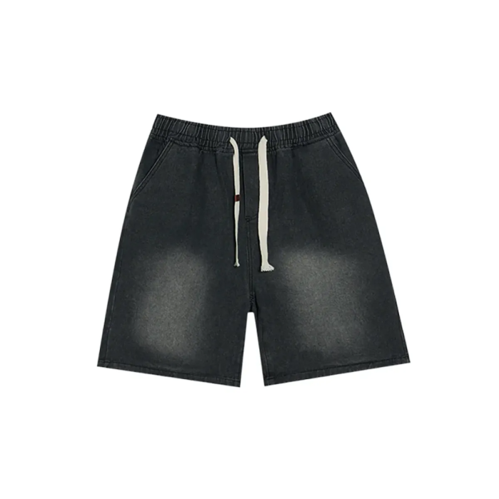 Short Rigorer Jean Délavé Noir