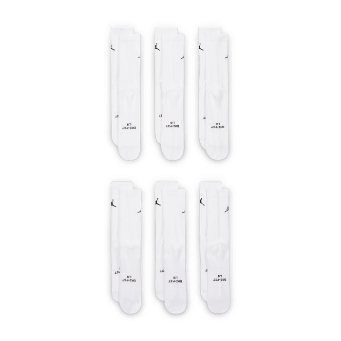 Pack de 6 paires de chaussettes Jordan Everyday Elevated white/black