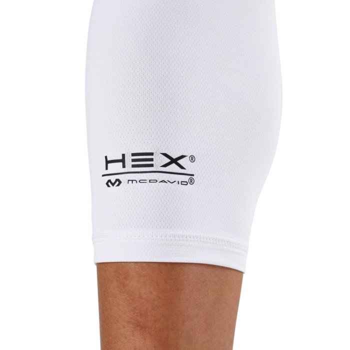 Genouillères McDavid X Kyrie Irving Enfant Hex Viz Knee Sleeve Pair White/grey