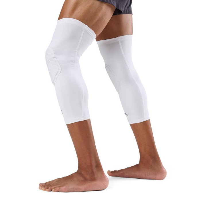 Genouillères McDavid X Kyrie Irving Enfant Hex Viz Knee Sleeve Pair White/grey