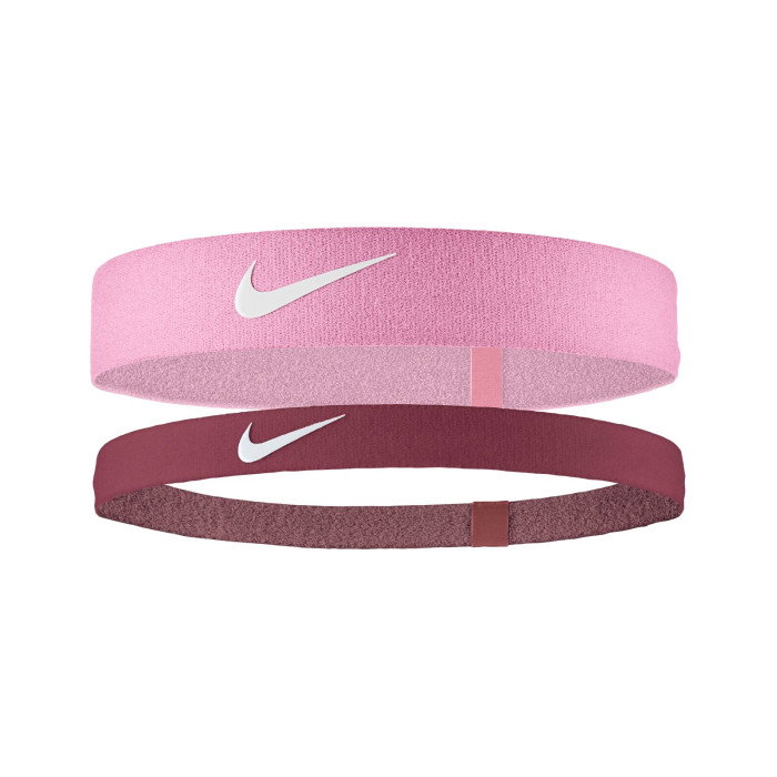 Bandeaux Nike Flex Headband 2pk Pink Rise/pink Smoke/white