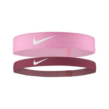 Bandeaux Nike Flex Headband 2pk Pink Rise/pink Smoke/white