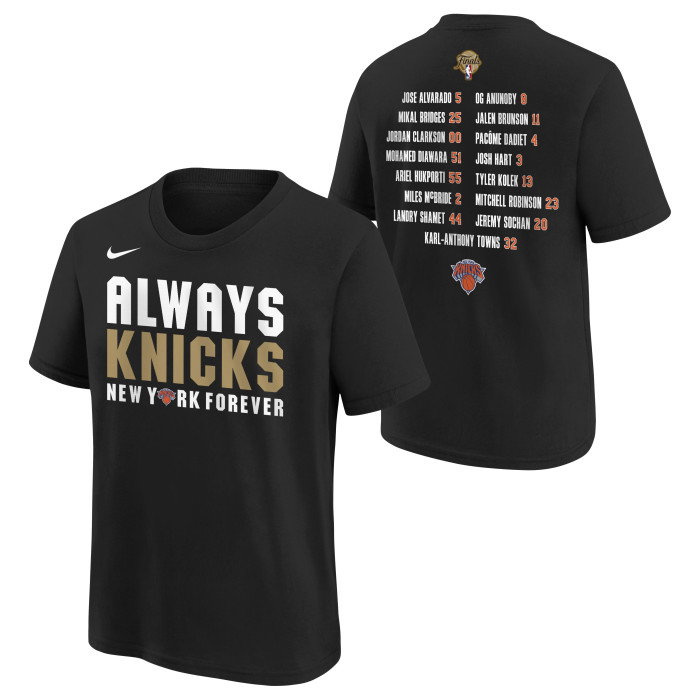 T-shirt NBA Enfant New York Knicks 2026 Champs Roster