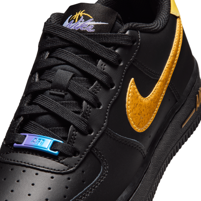 Nike Air Force 1 LV8 Black-Action Grape-Laser Orange Enfants GS
