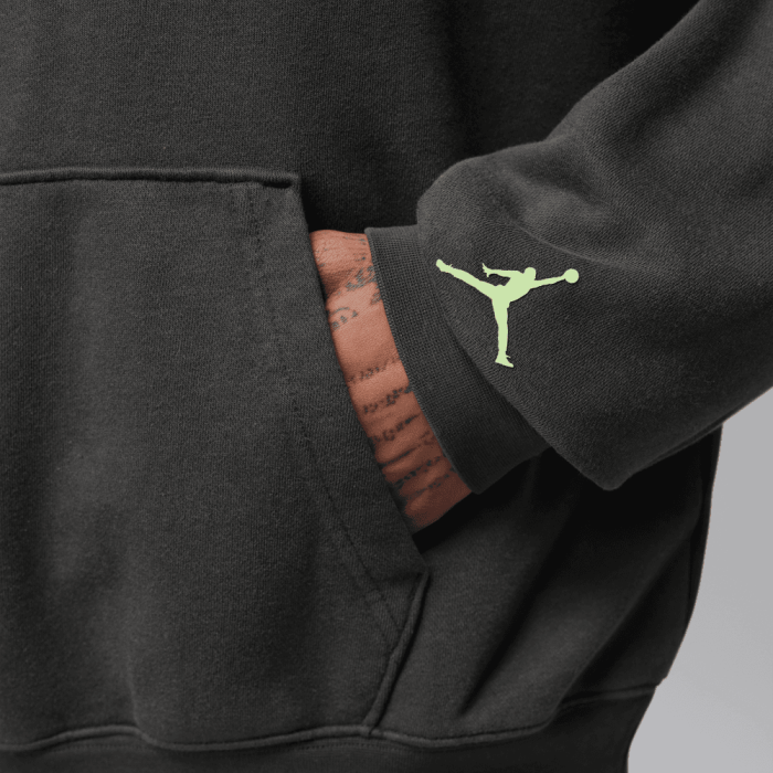 Sweat à capuche oversize Jordan Quai 54 2026 off noir-key lime