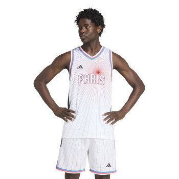 Maillot adidas Paris Basket Away White