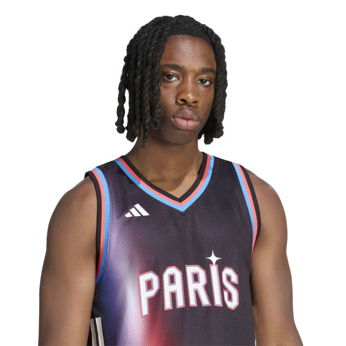 Maillot adidas Paris Basket Home Black