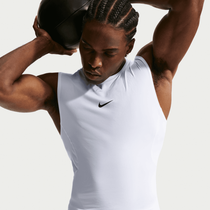 T-shirt Compression sans manches Nike Sport White