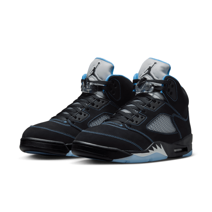 Air Jordan 5 "black Carolina" black/university blue-white