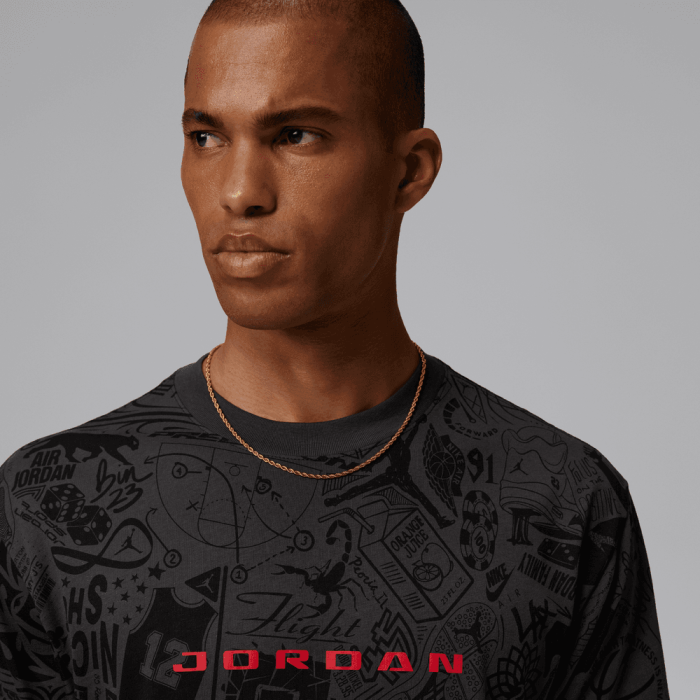 T-shirt Jordan Brooklyn black/university red