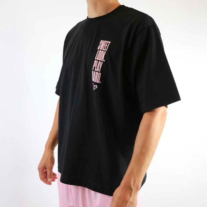 T-shirt boxy b4b "Sweet Look. Play Hard." Black