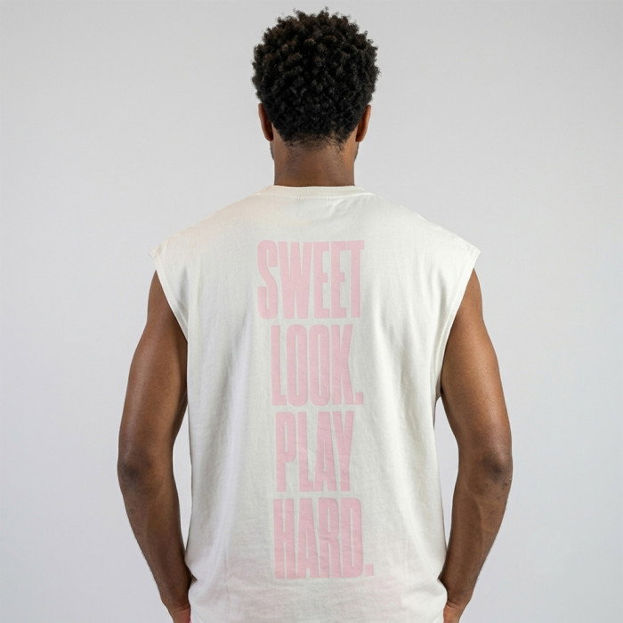 Débardeur b4b "Sweet Look. Play Hard." Off-white
