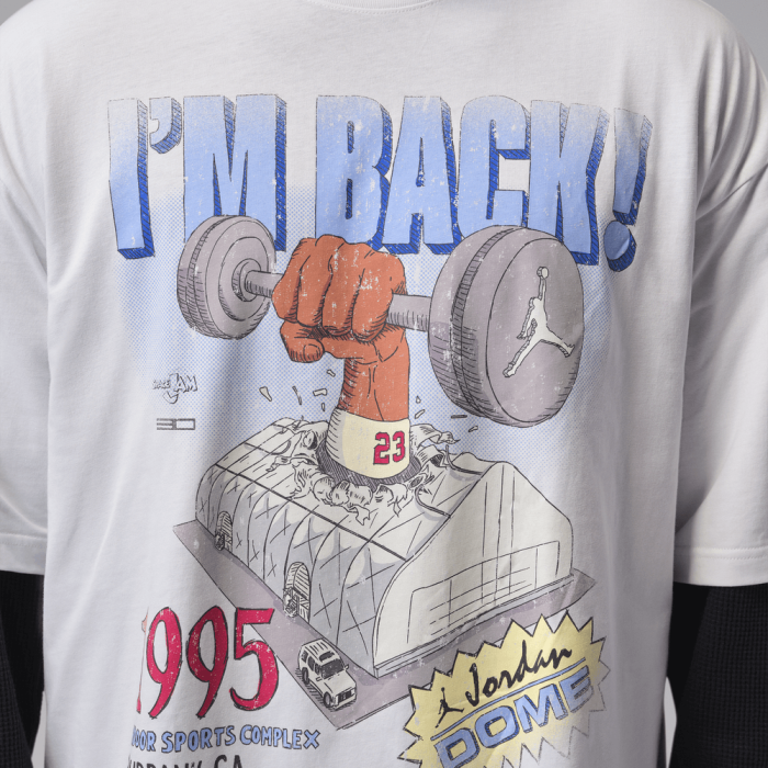 T-shirt Jordan summit white/aluminum