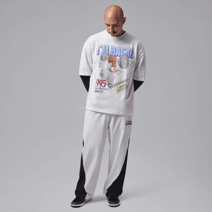 T-shirt Jordan summit white/aluminum
