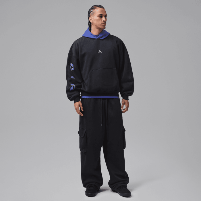 Sweat à capuche Jordan Brooklyn black/light concord