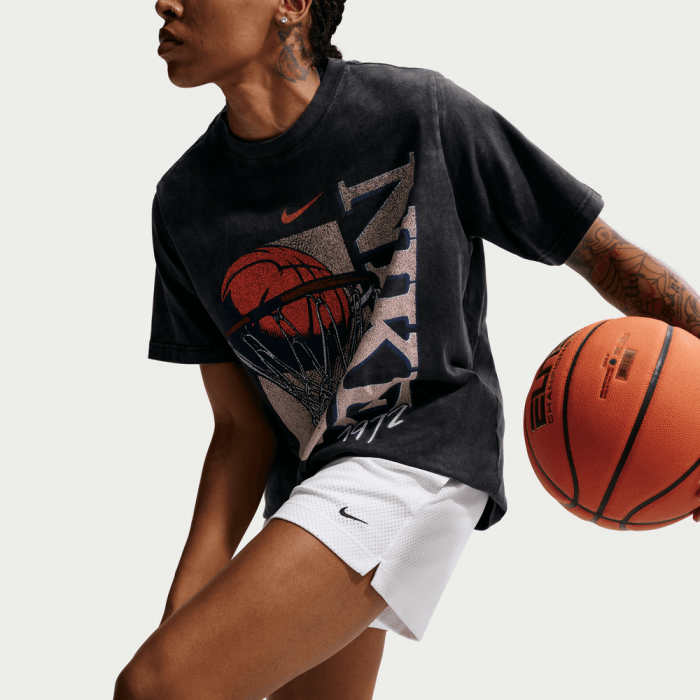 Short Mesh femme Nike Essential white/black