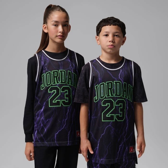 Maillot Jordan Enfant Jordan 23 Aop Jersey Black/Laser Purple