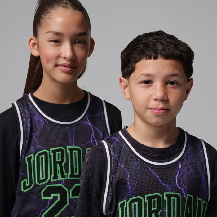 Maillot Jordan Enfant Jordan 23 Aop Jersey Black/Laser Purple