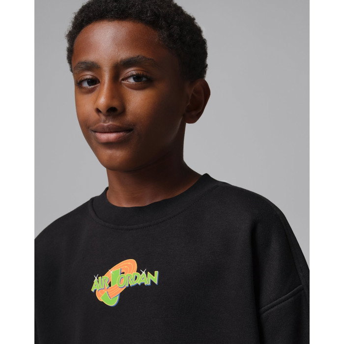 Crew Sweat Jordan Enfant JDB MJ Space Jam GFX Crew Black