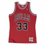 Color Rouge du produit Maillot NBA Scottie Pippen Chicago Bulls 1997-98...