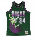 Color Green of the product Swingman Jersey - Ray Allen 34 Green/purple