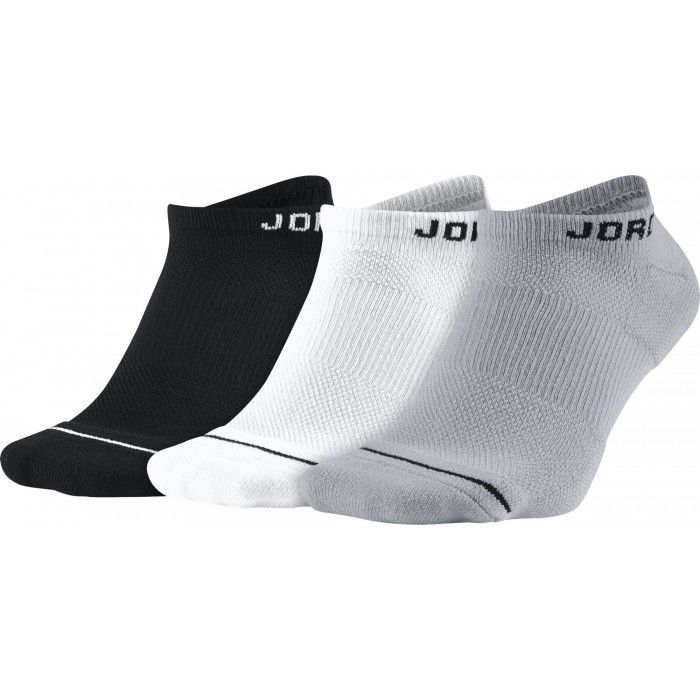 Chaussettes Jordan Jumpman No-show Socks (3 Pair) black/white/wolf grey