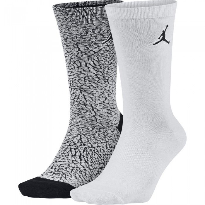 Chaussettes Men's Jordan Elephant Crew Socks (2 Pair) white/black