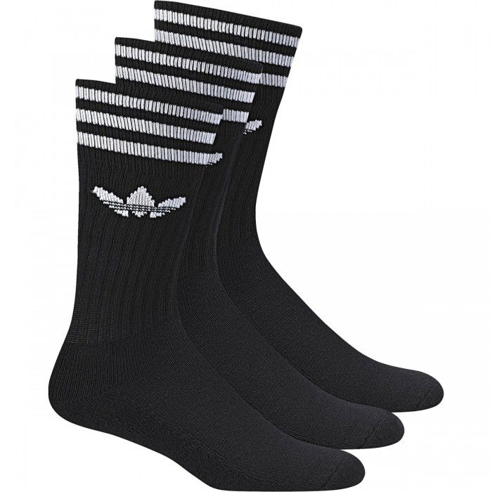 Pack 3 paires chaussettes adidas Solid Mid black