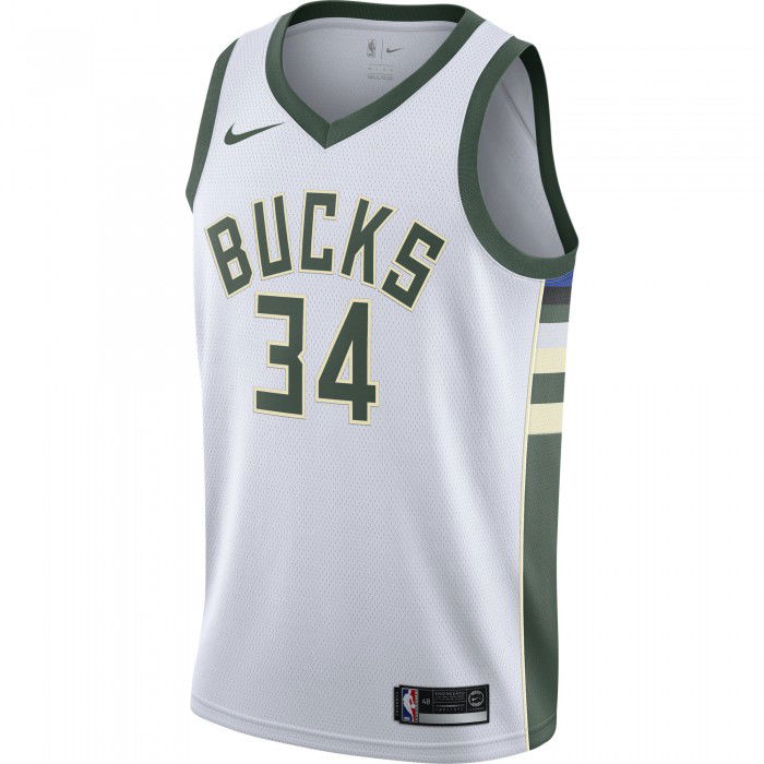Maillot Giannis Antetokounmpo Milwaukee Bucks Nike NBA Association Edition Swingman