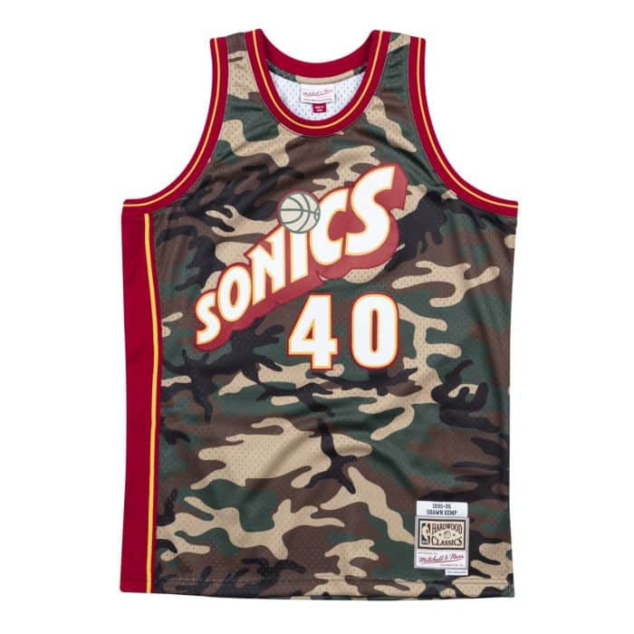 Maillot NBA Camo Shawn Kemp Mitchell&Ness Swingman