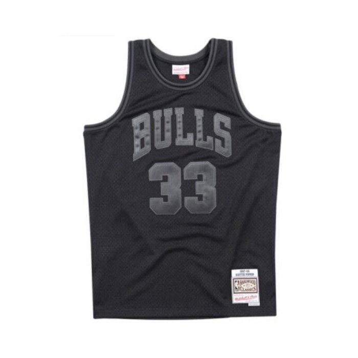 Maillot NBA Scottie Pippen Chicago Bulls Blackout Mitchell&Ness Swingman