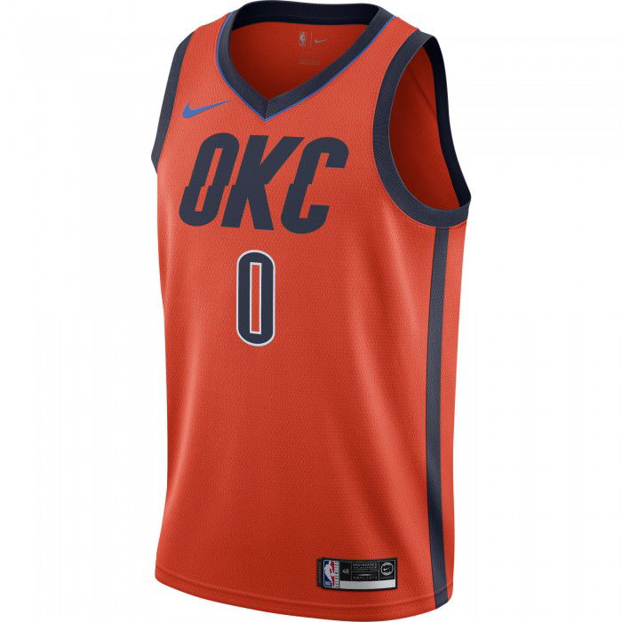 Maillot Russell Westbrook OKC Thunder Nike NBA Earned Edition Swingman
