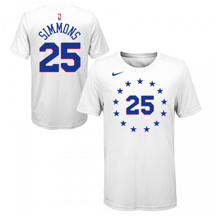 T-Shirt NBA Enfant Ben Simmons Philadelphie 76ers Nike NBA Earned Edition Name & Number