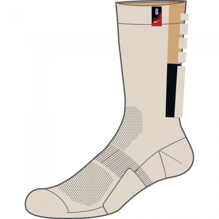 Chaussettes Nike Kyrie Elite lt orewood brn/black/club gold