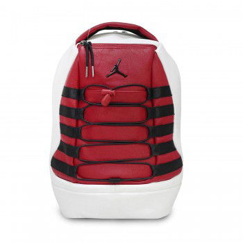 Jordan 12 backpack red and white best sale