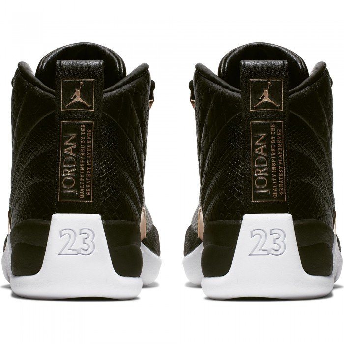 Women's Air Jordan 12 Retro black/metallic gold-white - Basket4Ballers