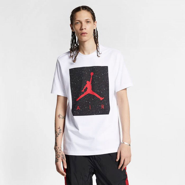 T-shirt Jordan Poolside white/iron grey/gym red